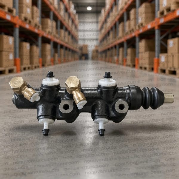 Mahindra CJ340 Brake Master Cylinder Assy — Remote Reservoir / Bomba de Freno / Maître Cylindre de Frein — export grade spare part