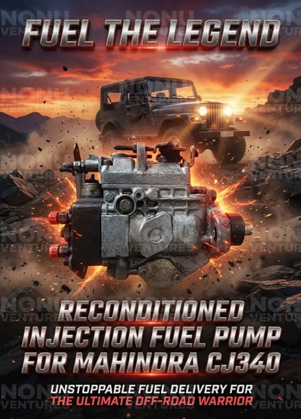 Mahindra CJ340 reconditioned injection and fuel pump — reconditioned spare part