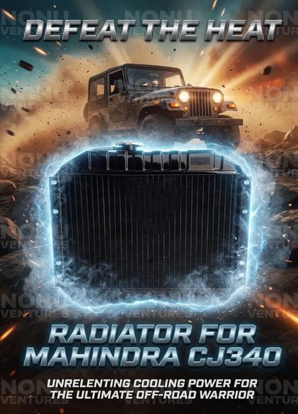 Mahindra CJ340 radiator — export grade spare part